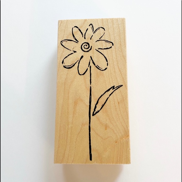Great Impressions Flower Wood Rubber Stamp - Picture 6 of 6